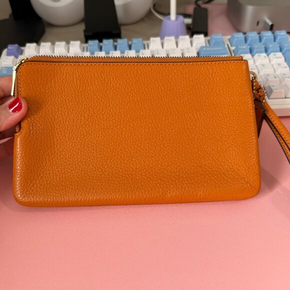 Coach Large Double Zip Wallet, Pebble Leather - Picture 2 of 4